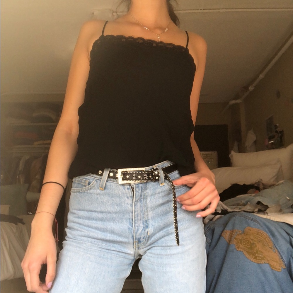 Black aritzia lacy top